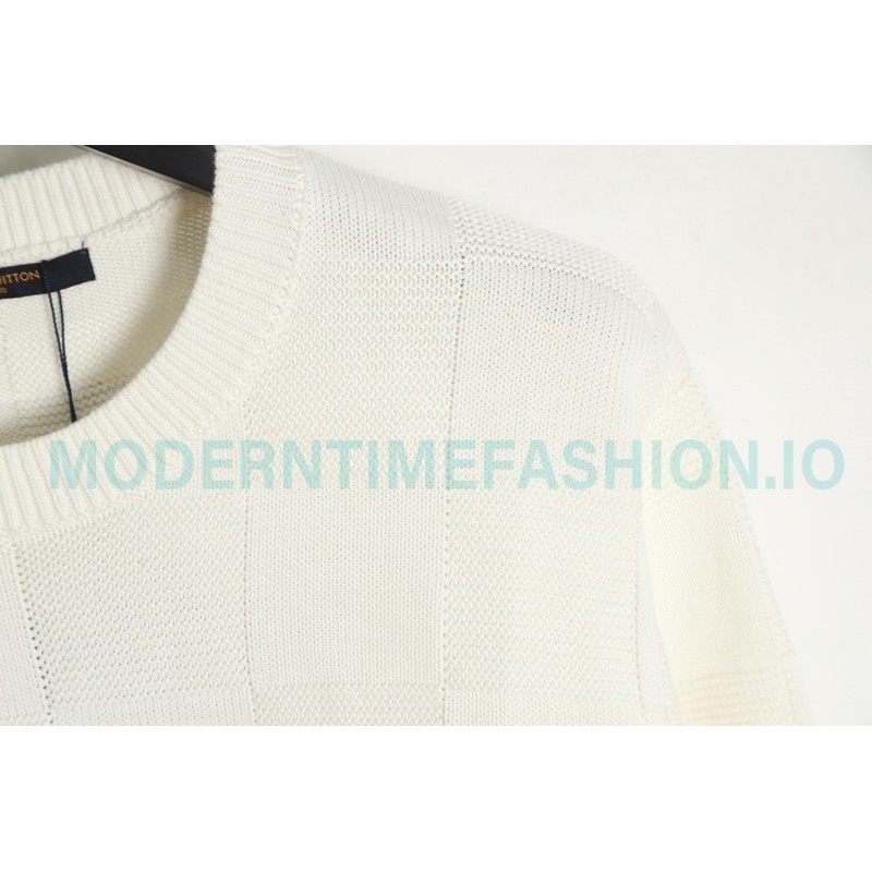 Louis Vuitton - 22SS Chest Pin Checkerboard Knit Sweater