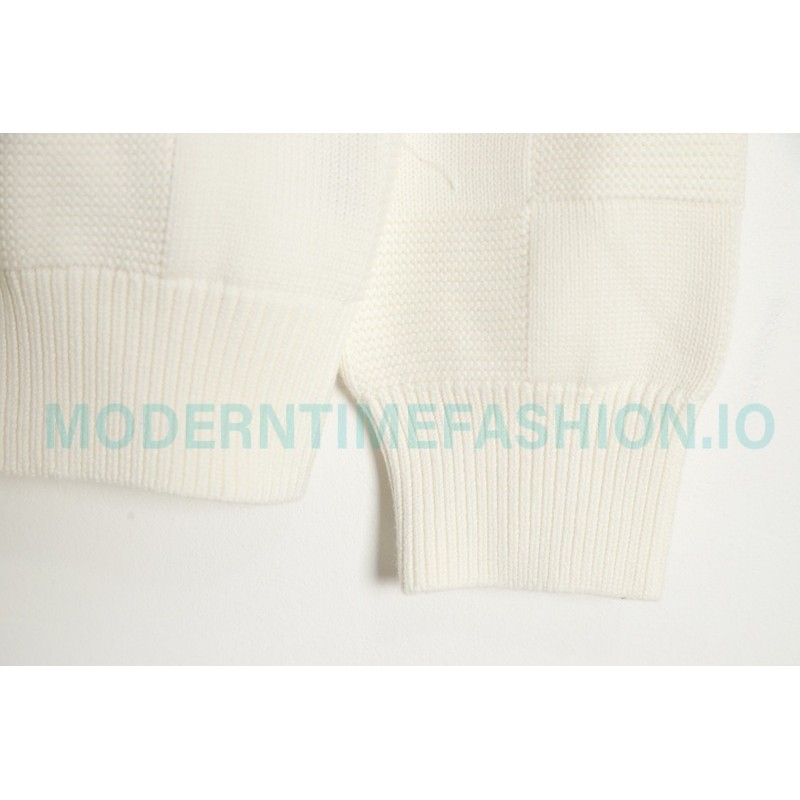 Louis Vuitton - 22SS Chest Pin Checkerboard Knit Sweater