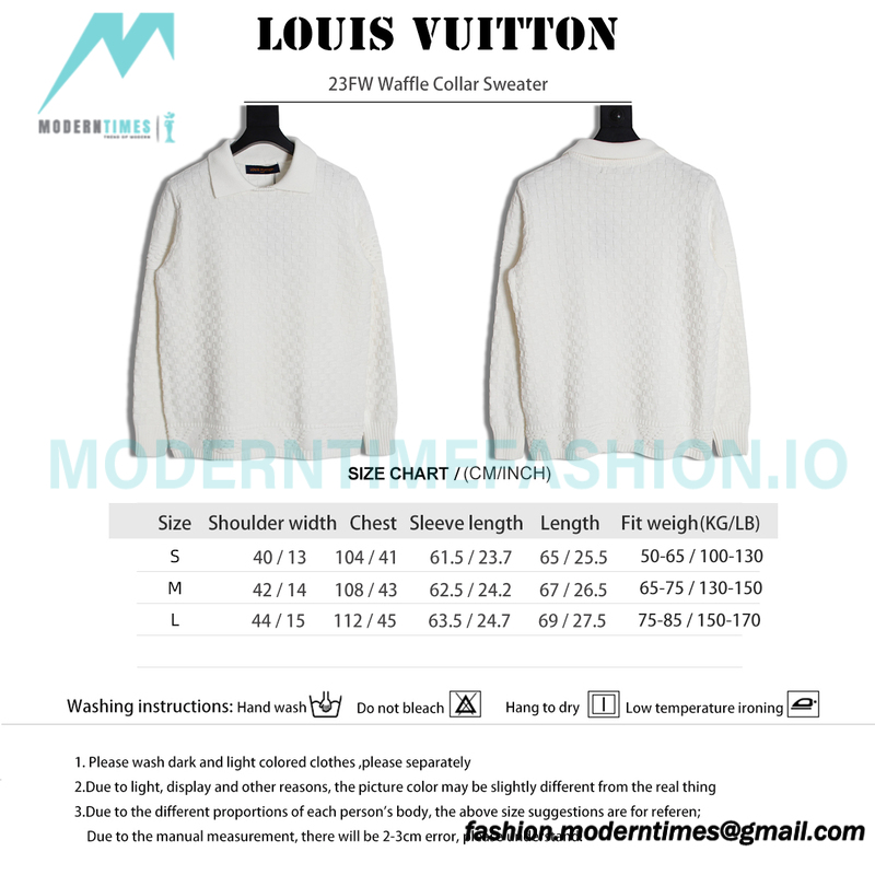 Louis Vuitton -23FW Waffle Collar Sweater
