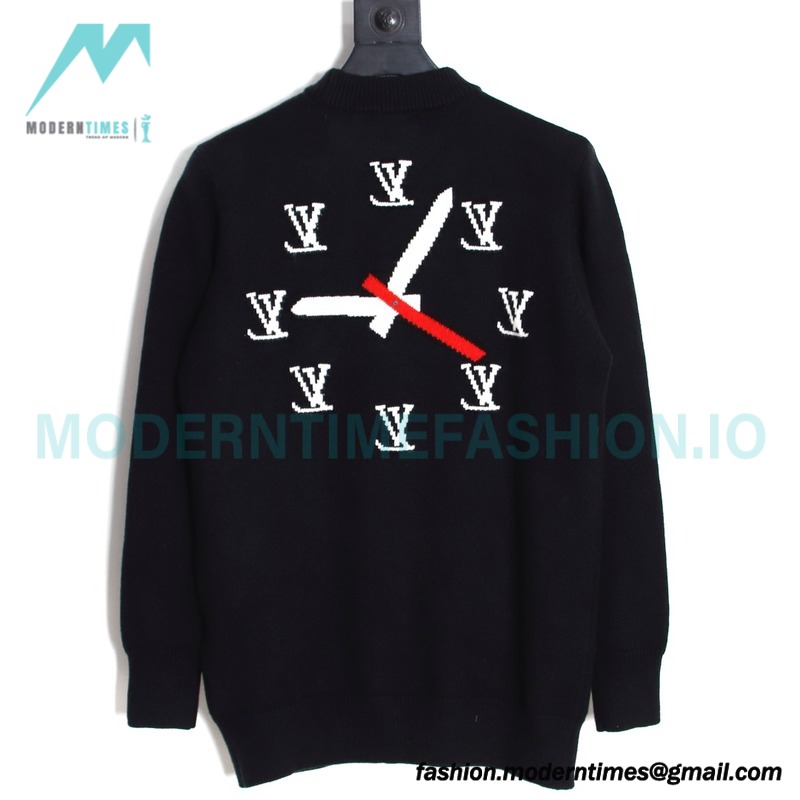 Louis Vuitton - 23FW Clock Jacquard Crewneck Sweater