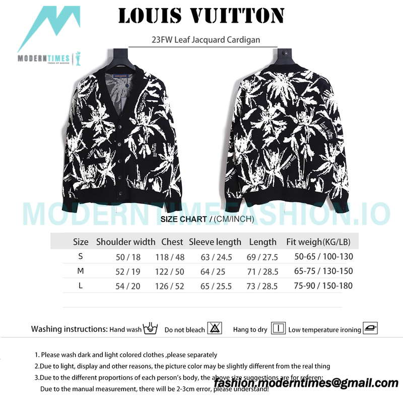 Louis Vuitton - 23FW Leaf Jacquard Cardigan