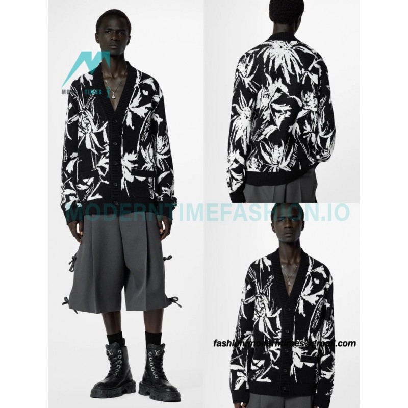 Louis Vuitton - 23FW Leaf Jacquard Cardigan