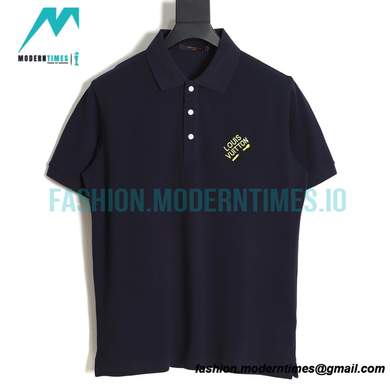 Louis Vuitton - 22SS Pin Embroidery Short Sleeve Polo Shirt