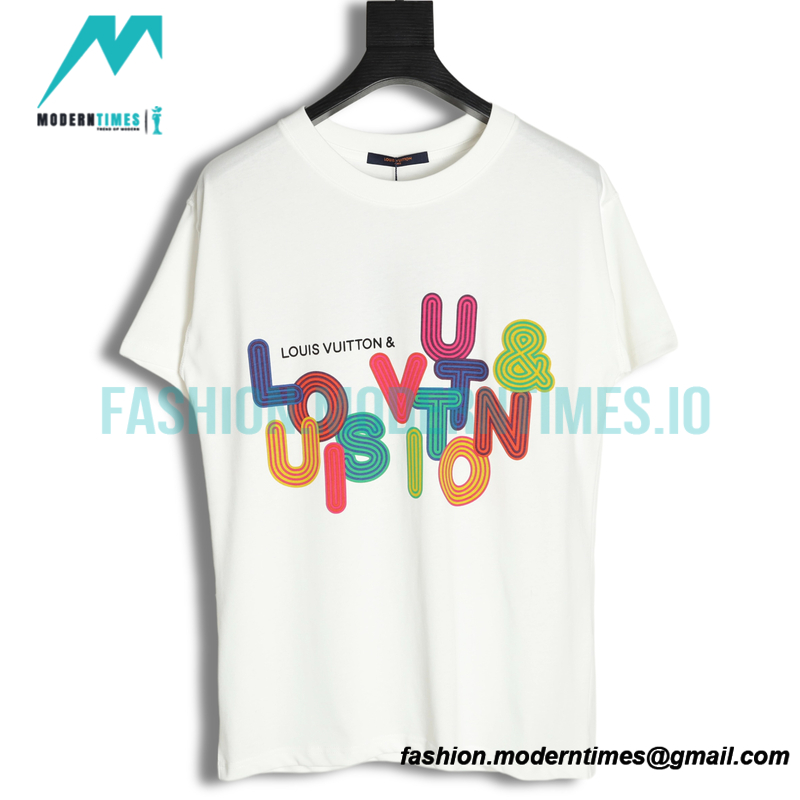Louis Vuitton - 22ss Limited Edition Color Letter Print Short Sleeve