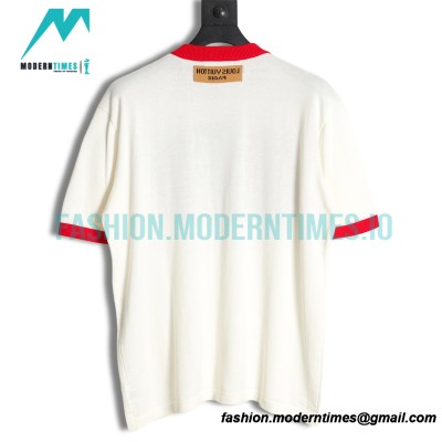 Louis vuitton - Color Contrast Edge Logo Knitted Short Sleeve