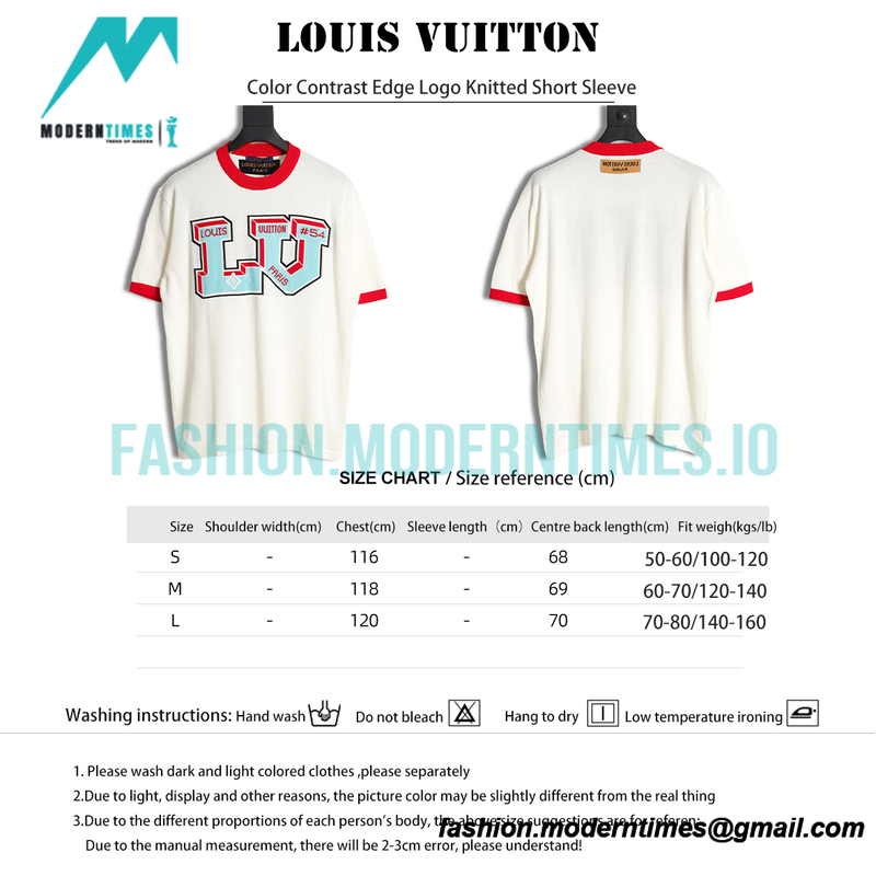 Louis vuitton - Color Contrast Edge Logo Knitted Short Sleeve