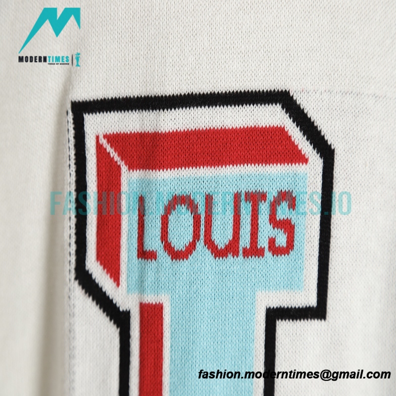 Louis vuitton - Color Contrast Edge Logo Knitted Short Sleeve