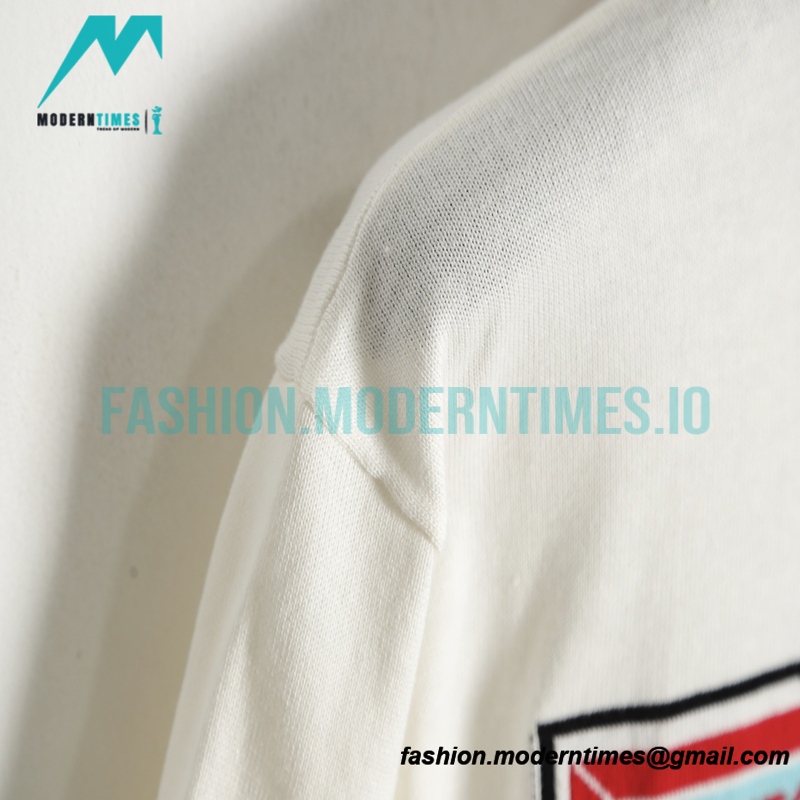 Louis vuitton - Color Contrast Edge Logo Knitted Short Sleeve