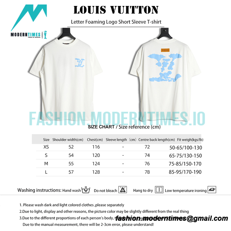 Louis Vuitton - Letter Foaming Logo Short Sleeve T-shirt