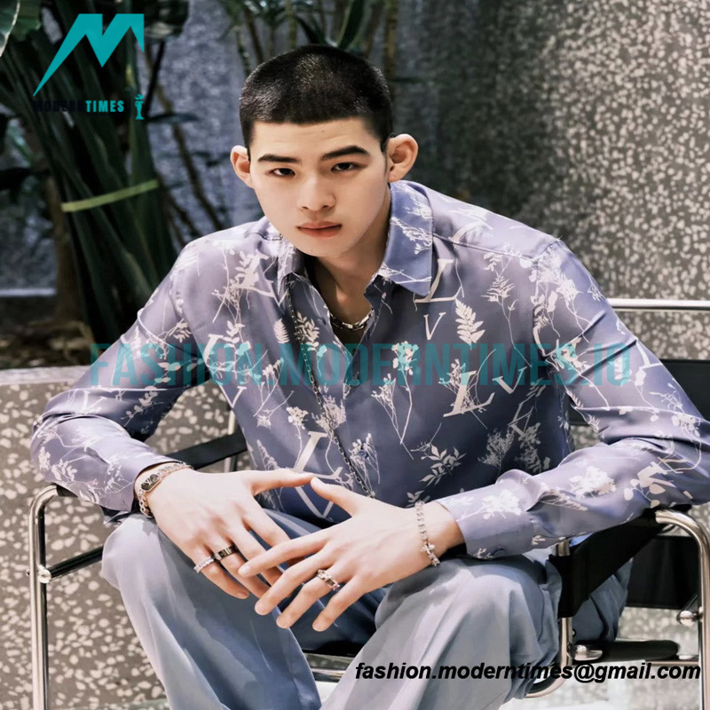 Louis Vuitton - 23SS Full Leaf Print Silk Shirt
