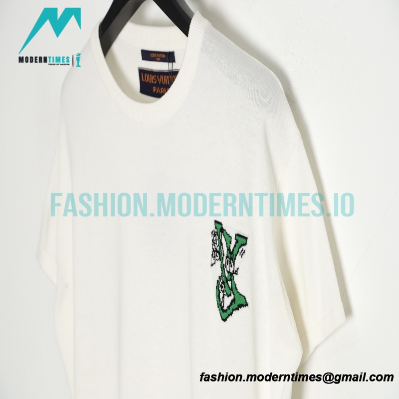 Louis Vuitton - Green Label Jacquard Knit Short Sleeve T-shirt