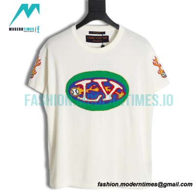 Louis Vuitton - Inlaid Flame Jacquard Knitted Short Sleeve T-shirt
