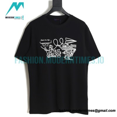 Louis Vuitton - Aircraft Sketch Print Short Sleeve