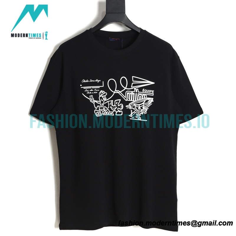 Louis Vuitton - Aircraft Sketch Print Short Sleeve
