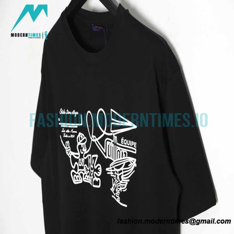 Louis Vuitton - Aircraft Sketch Print Short Sleeve