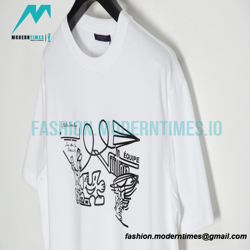 Louis Vuitton - Aircraft Sketch Print Short Sleeve