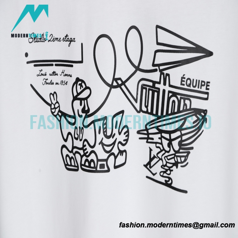 Louis Vuitton - Aircraft Sketch Print Short Sleeve