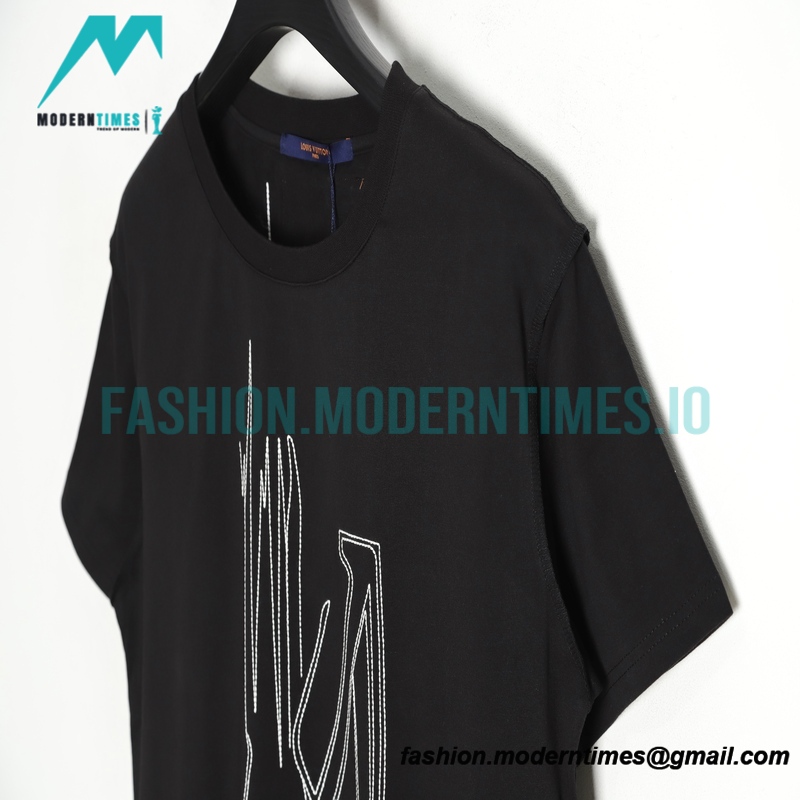 Louis Vuitton - 23SS Line Embroidered Short Sleeve T-shirt