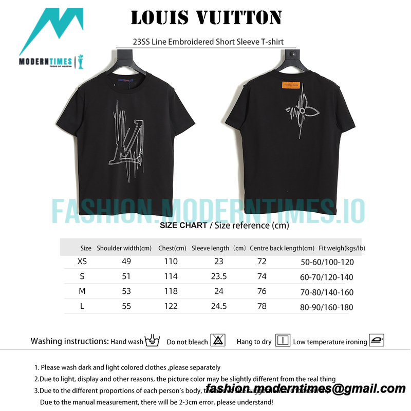 Louis Vuitton - 23SS Line Embroidered Short Sleeve T-shirt