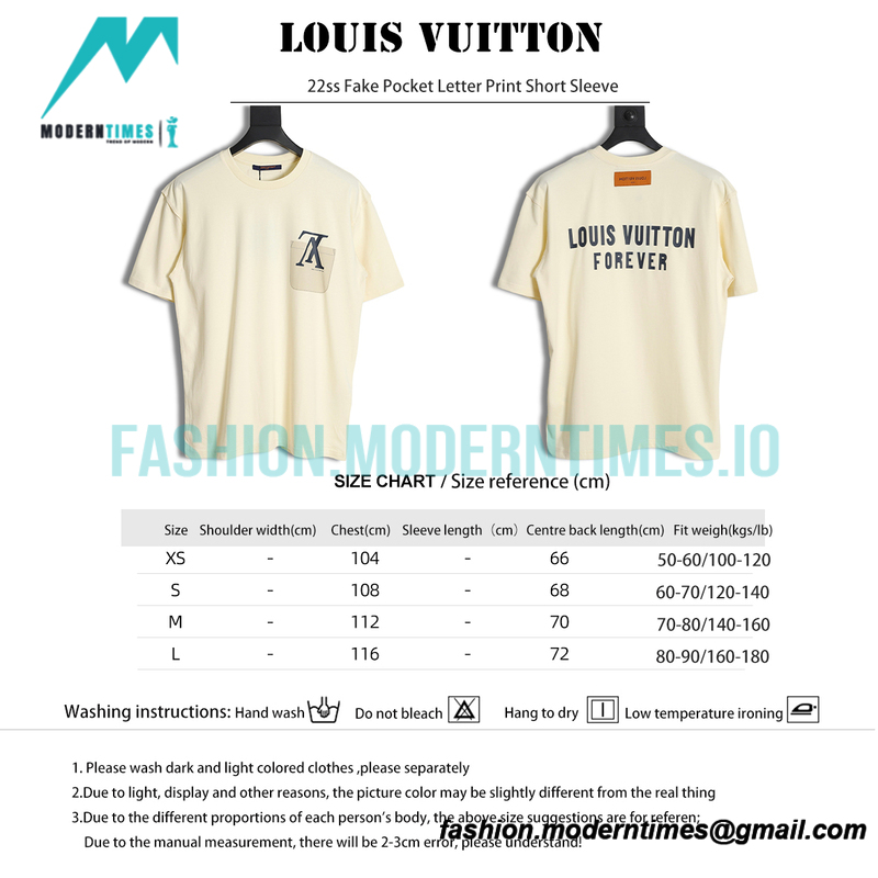 Louis Vuitton - 22ss Fake Pocket Letter Print Short Sleeve