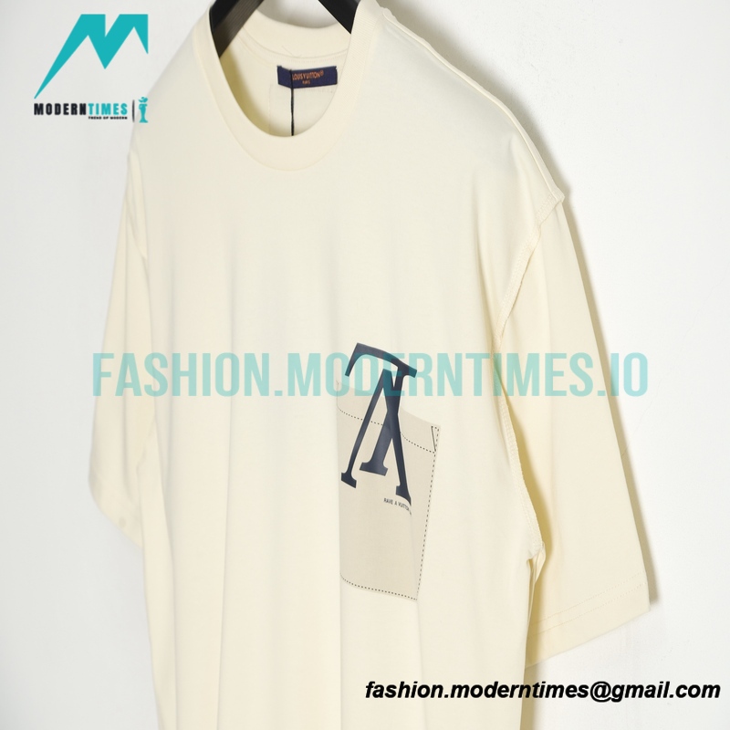 Louis Vuitton - 22ss Fake Pocket Letter Print Short Sleeve