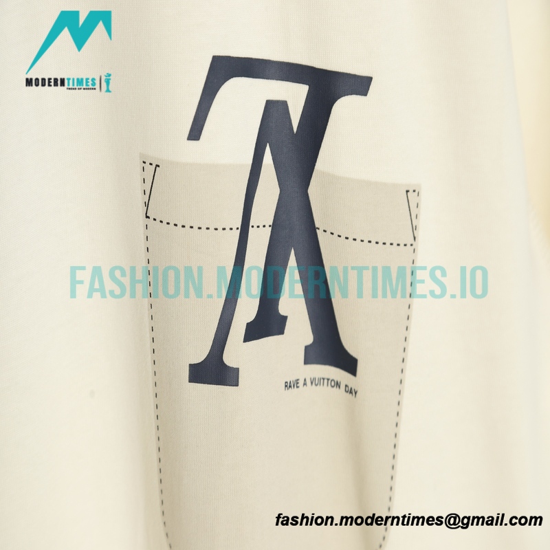 Louis Vuitton - 22ss Fake Pocket Letter Print Short Sleeve