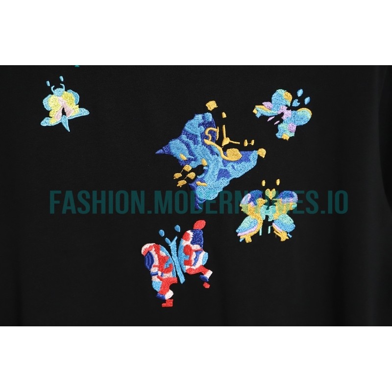 Louis Vuitton - 23ss Butterfly Pattern Embroidered Short Sleeve T-shirt