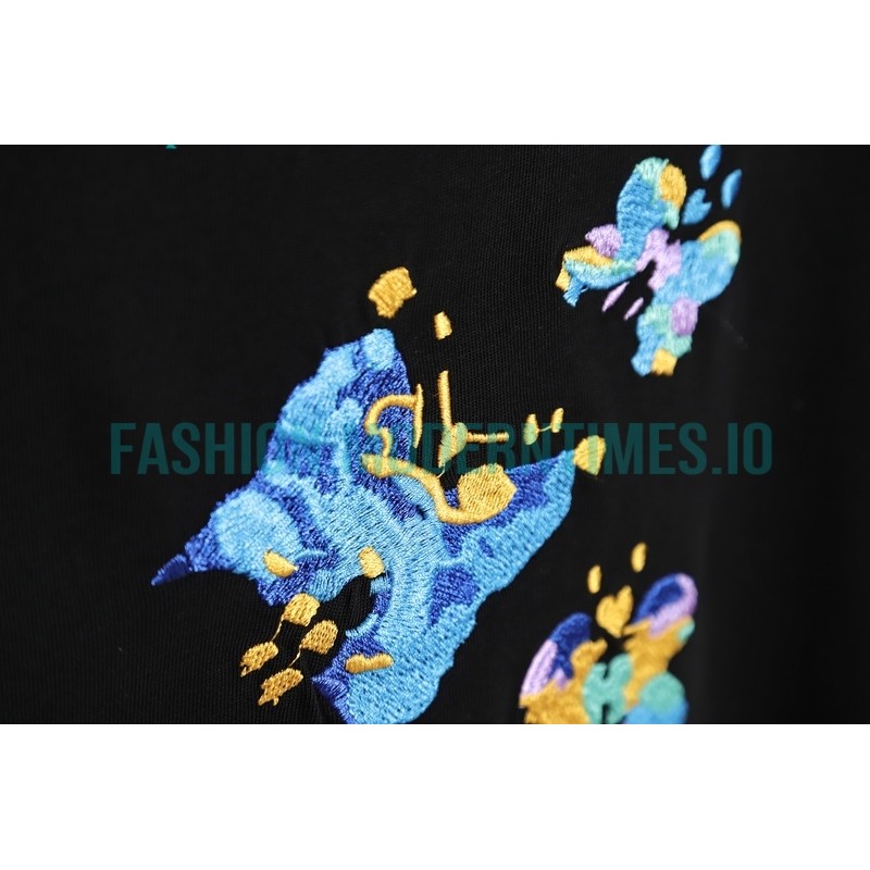Louis Vuitton - 23ss Butterfly Pattern Embroidered Short Sleeve T-shirt