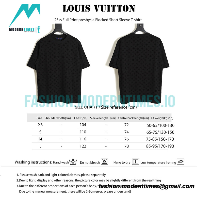 Louis Vuitton - 23ss Full Print presbysia Flocked Short Sleeve T-shirt