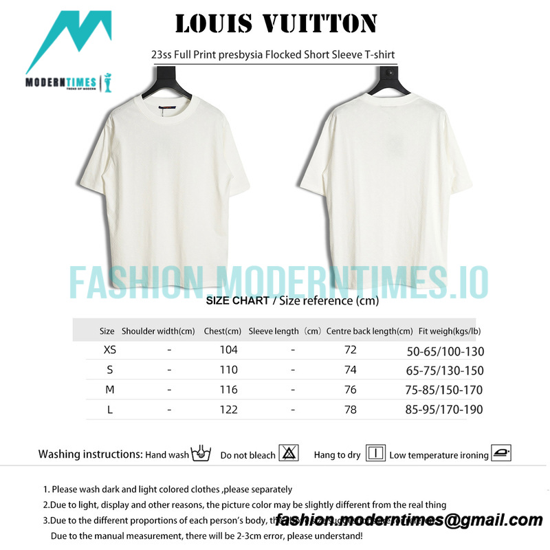 Louis Vuitton - 23ss Full Print presbysia Flocked Short Sleeve T-shirt