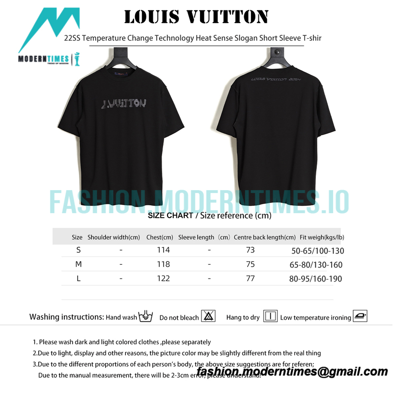 Louis Vuitton - 22SS Temperature Change Technology Heat Sense Slogan Short Sleeve T-shirt