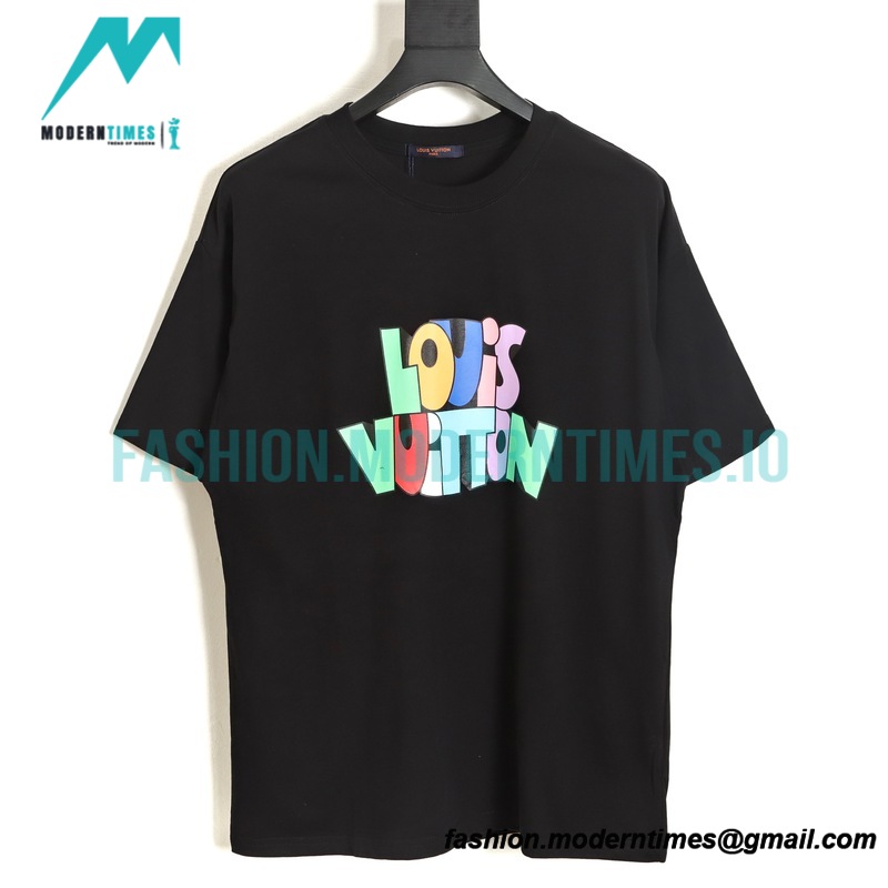 Louis Vuitton - 23ss Colorful Graffiti Letter Short Sleeve T-shirt