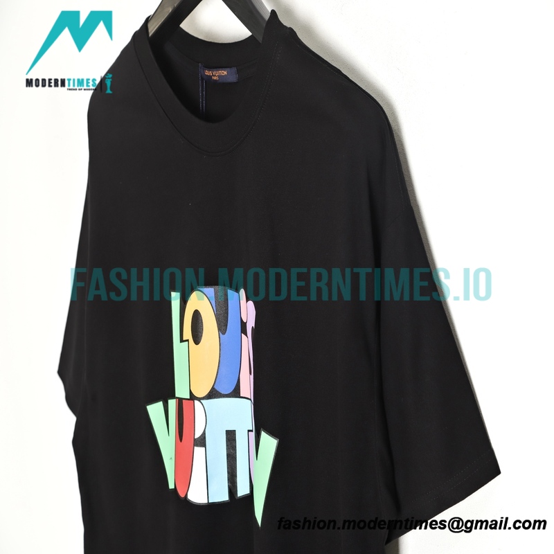 Louis Vuitton - 23ss Colorful Graffiti Letter Short Sleeve T-shirt