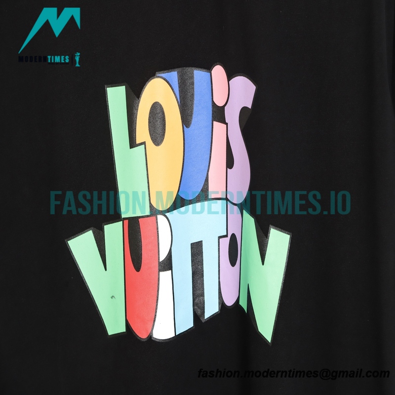 Louis Vuitton - 23ss Colorful Graffiti Letter Short Sleeve T-shirt