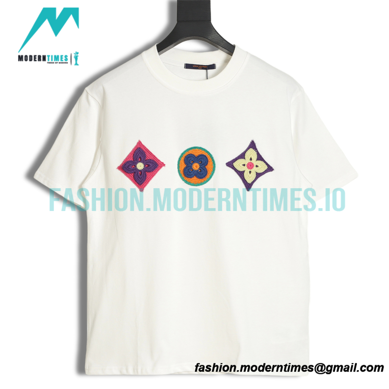 Louis Vuitton - Three Floral Appliqued Short Sleeves