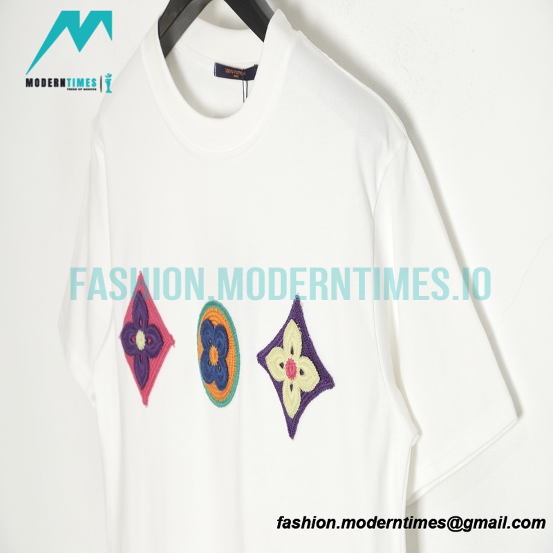 Louis Vuitton - Three Floral Appliqued Short Sleeves