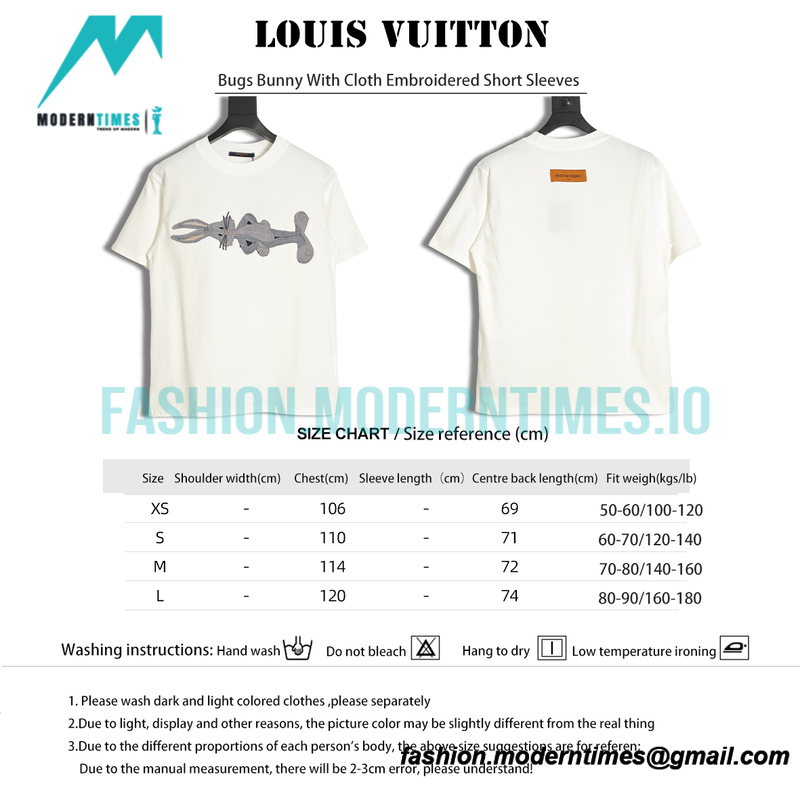 Louis Vuitton - Bugs Bunny With Cloth Embroidered Short Sleeves