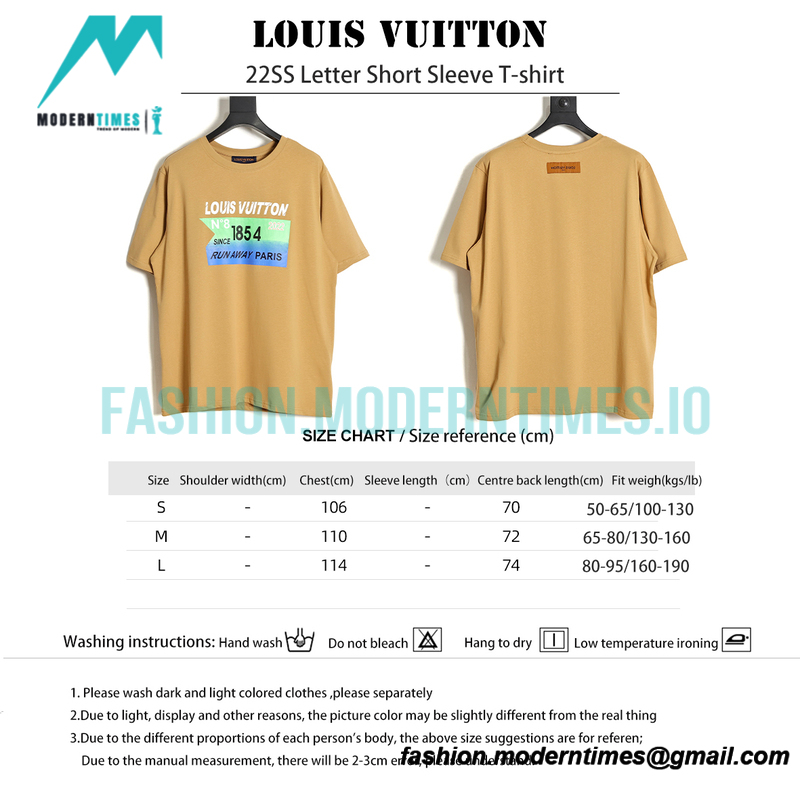 Louis Vuitton - 22SS Letter Short Sleeve T-shirt