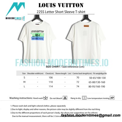 Louis Vuitton - 22SS Letter Short Sleeve T-shirt