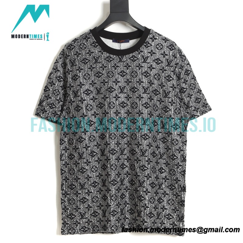 Louis Vuitton - 23Fw Overlay Perspective Mesh Full Print Short Sleeves