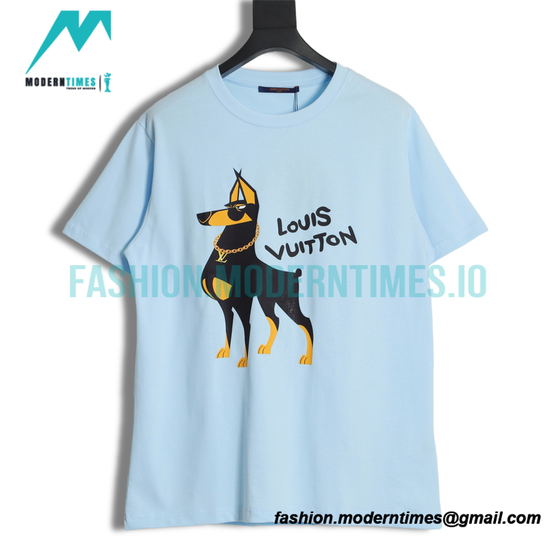 Louis Vuitton - 23ss Cartoon Gentleman Puppy Print T-shirt