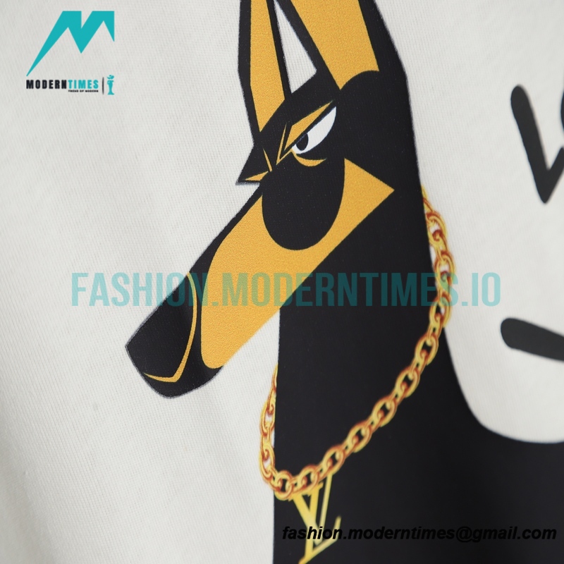 Louis Vuitton - 23ss Cartoon Gentleman Puppy Print T-shirt