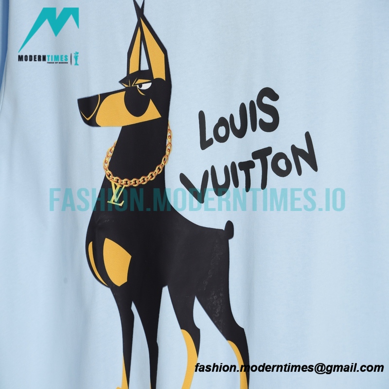 Louis Vuitton - 23ss Cartoon Gentleman Puppy Print T-shirt
