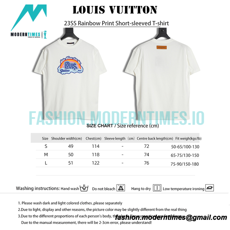 Louis Vuitton - 23SS Rainbow Print Short-sleeved T-shirt