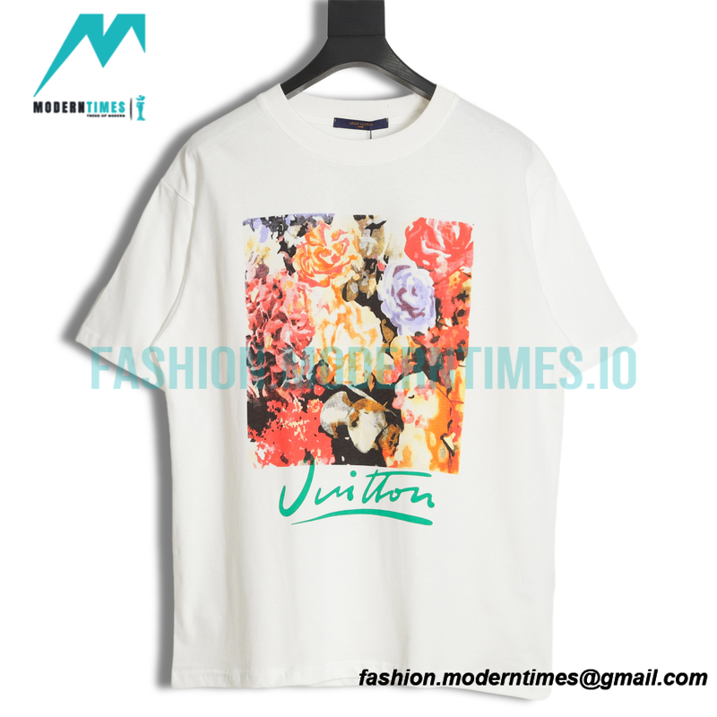 Louis Vuitton - Colorful Floral Print Short Sleeve