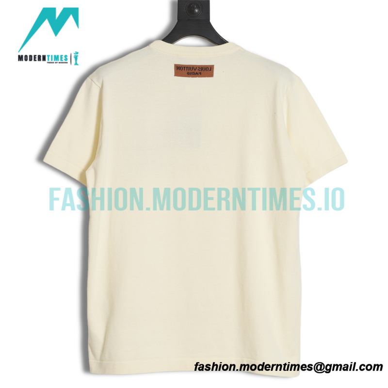 Louis Vuitton - Knit Short Sleeve T-shirt With A Small Airplane Pattern