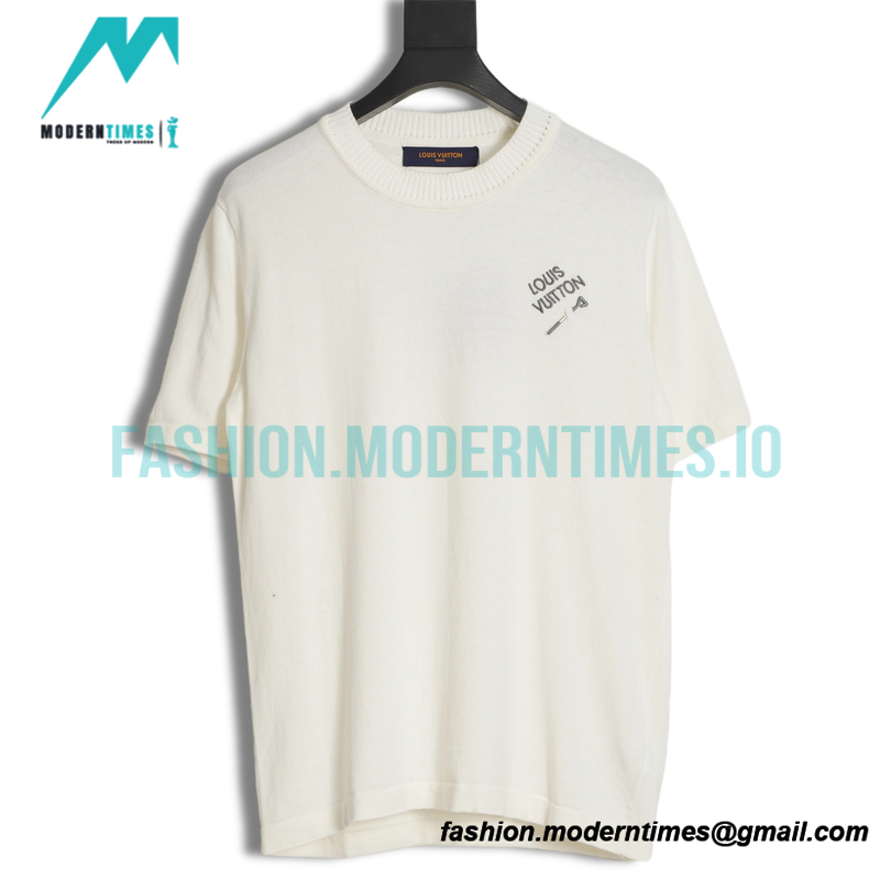 Louis Vuitton - Brooch Letter Knit Short Sleeve T-shirt