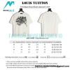 Louis Vuitton - 23SS Black Floral Short-sleeved T-shirt