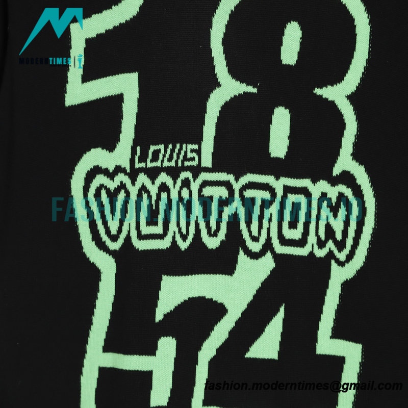 Louis Vuitton - 1854 Digital Pattern Knitted Round Neck Short Sleeve