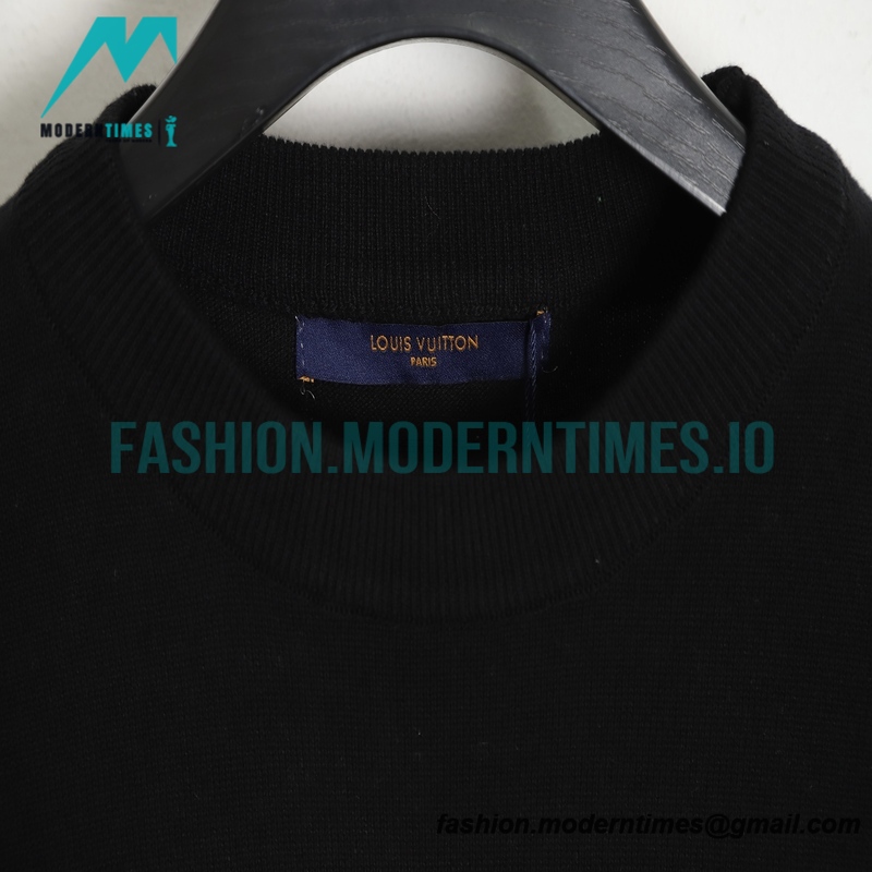 Louis Vuitton - 1854 Digital Pattern Knitted Round Neck Short Sleeve